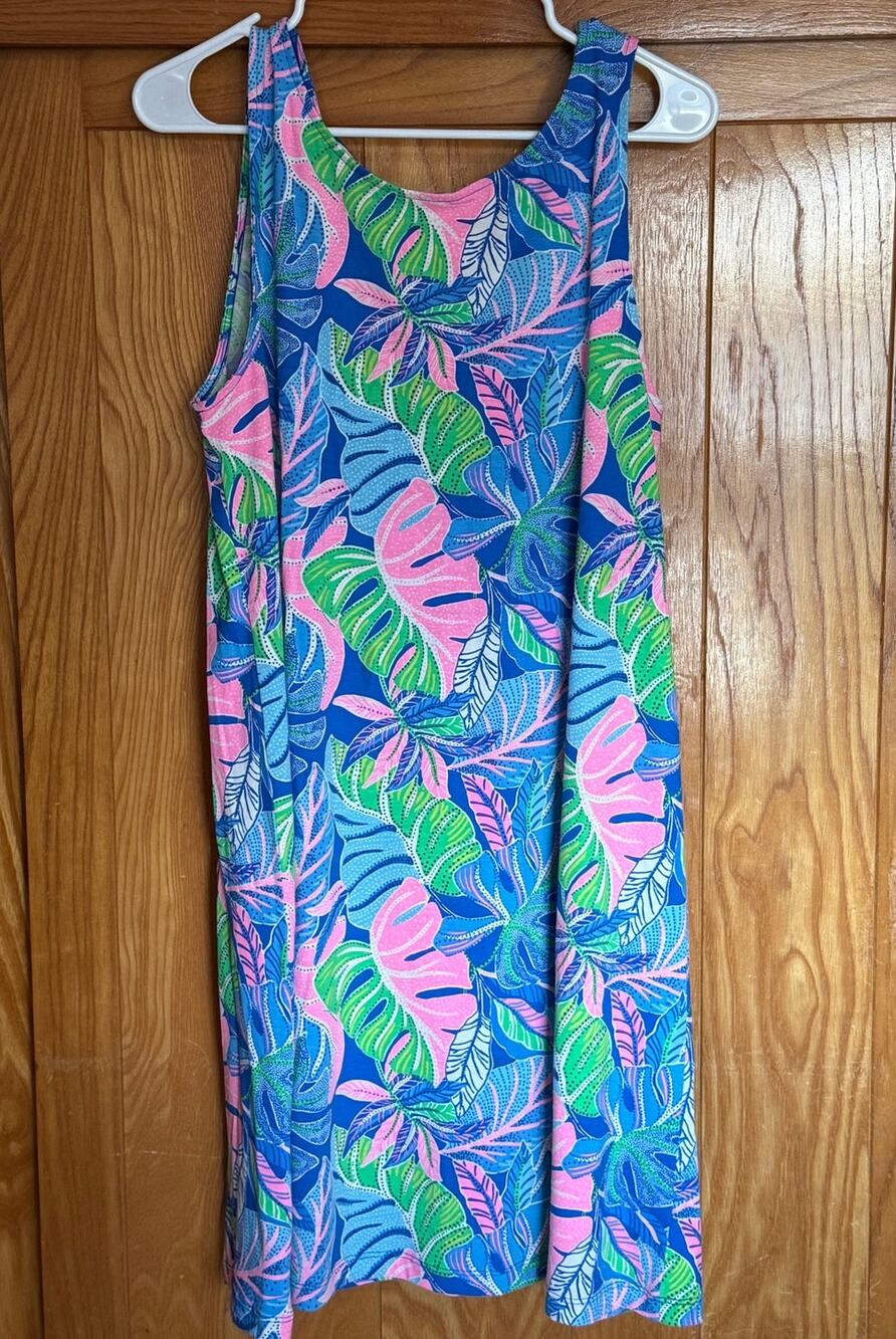 Lilly Pulitzer Kristen Swing Dress Blue Grotto Size L